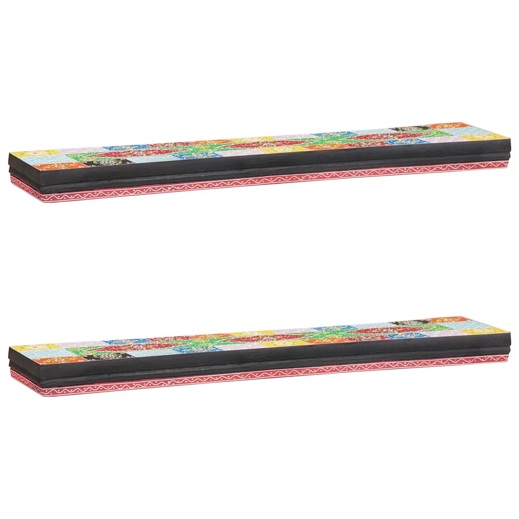 Étagères Murales avec étagère 2 pcs Multicolore 100 x 20 x 6 cm