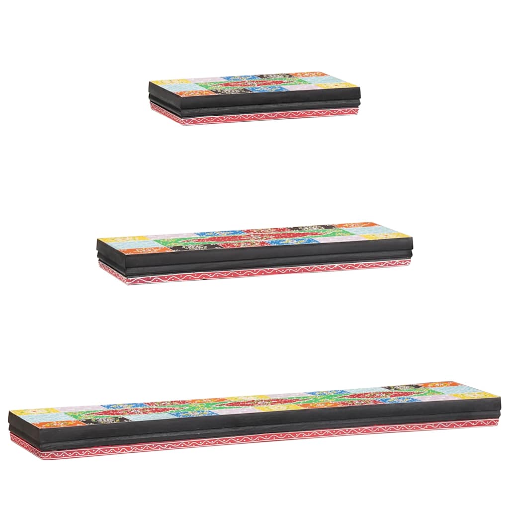 Étagères Murales avec étagère 3 pcs Multicolore 100 x 20 x 6 cm