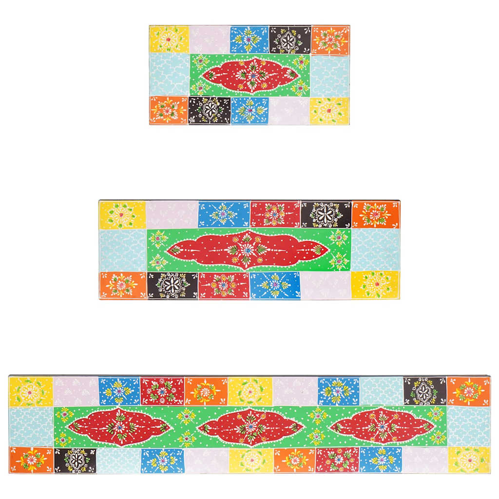 Étagères Murales avec étagère 3 pcs Multicolore 100 x 20 x 6 cm