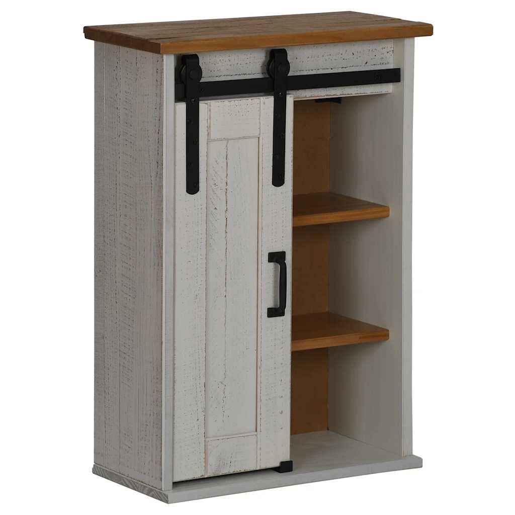 Armario colgante HALDEN con puerta corredera, blanco, 49x22,5x70 cm