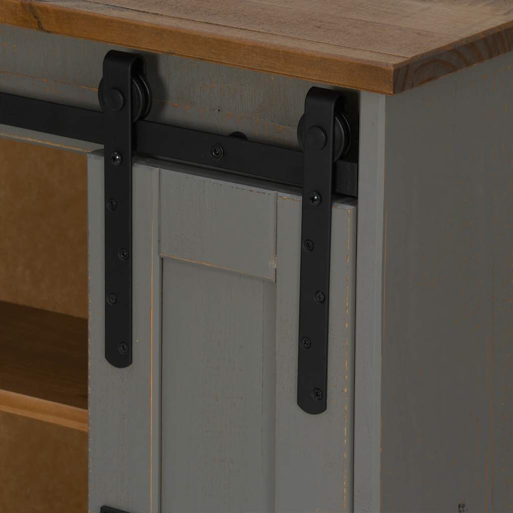 Armario colgante HALDEN con puerta corredera, gris, 49x22,5x70 cm