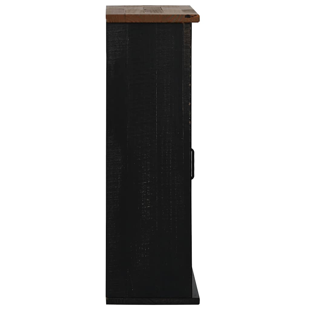 Armario colgante HALDEN con puerta corredera, negro, 49x22,5x70 cm