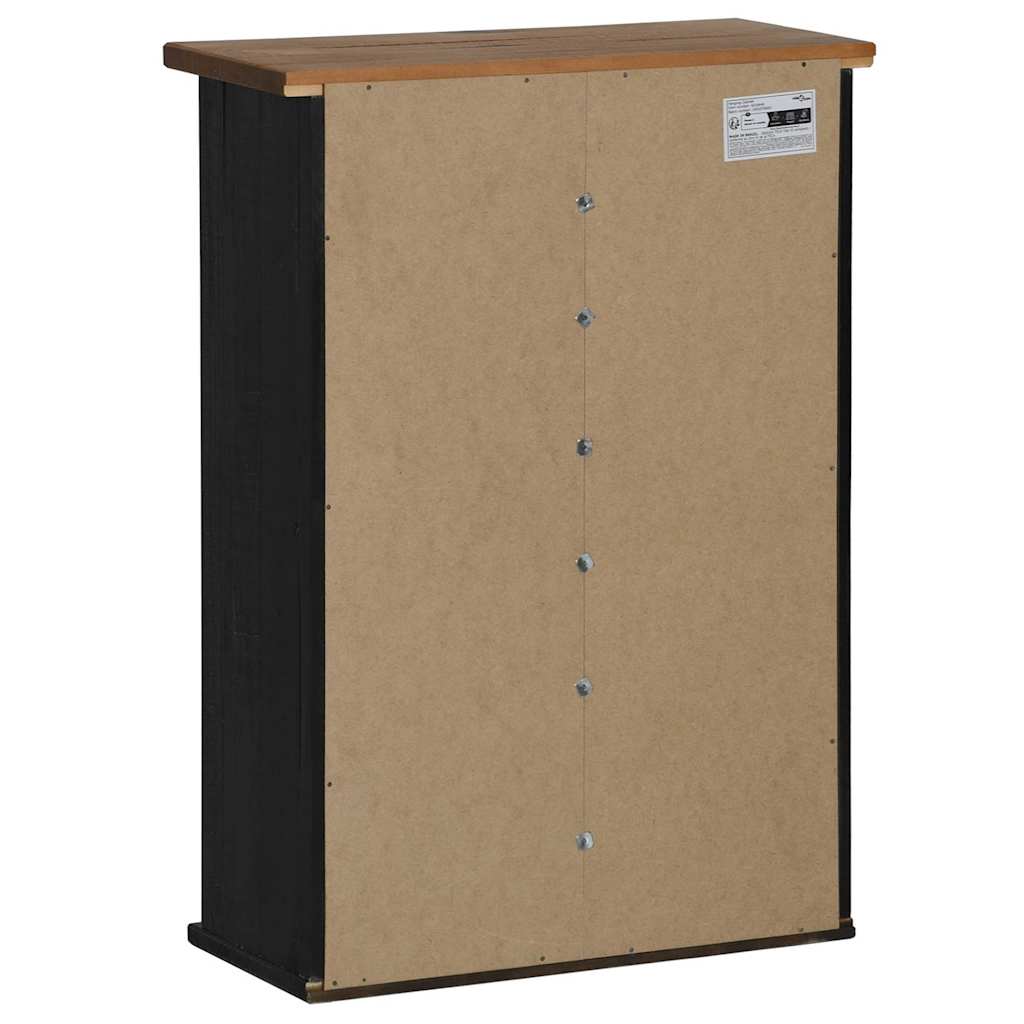 Armario colgante HALDEN con puerta corredera, negro, 49x22,5x70 cm