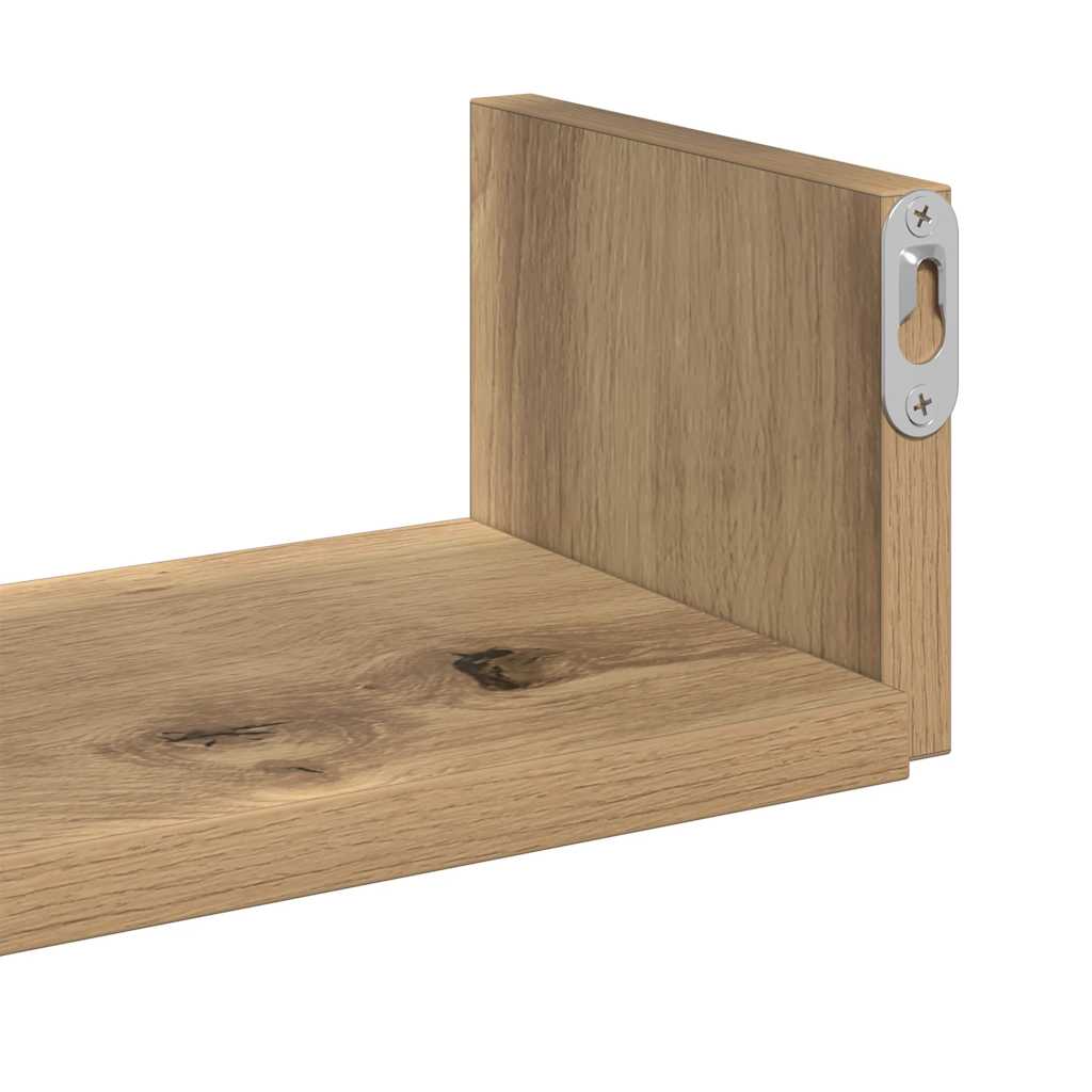 Étagères murales 3 pcs chêne artisanal bois d'ingénierie