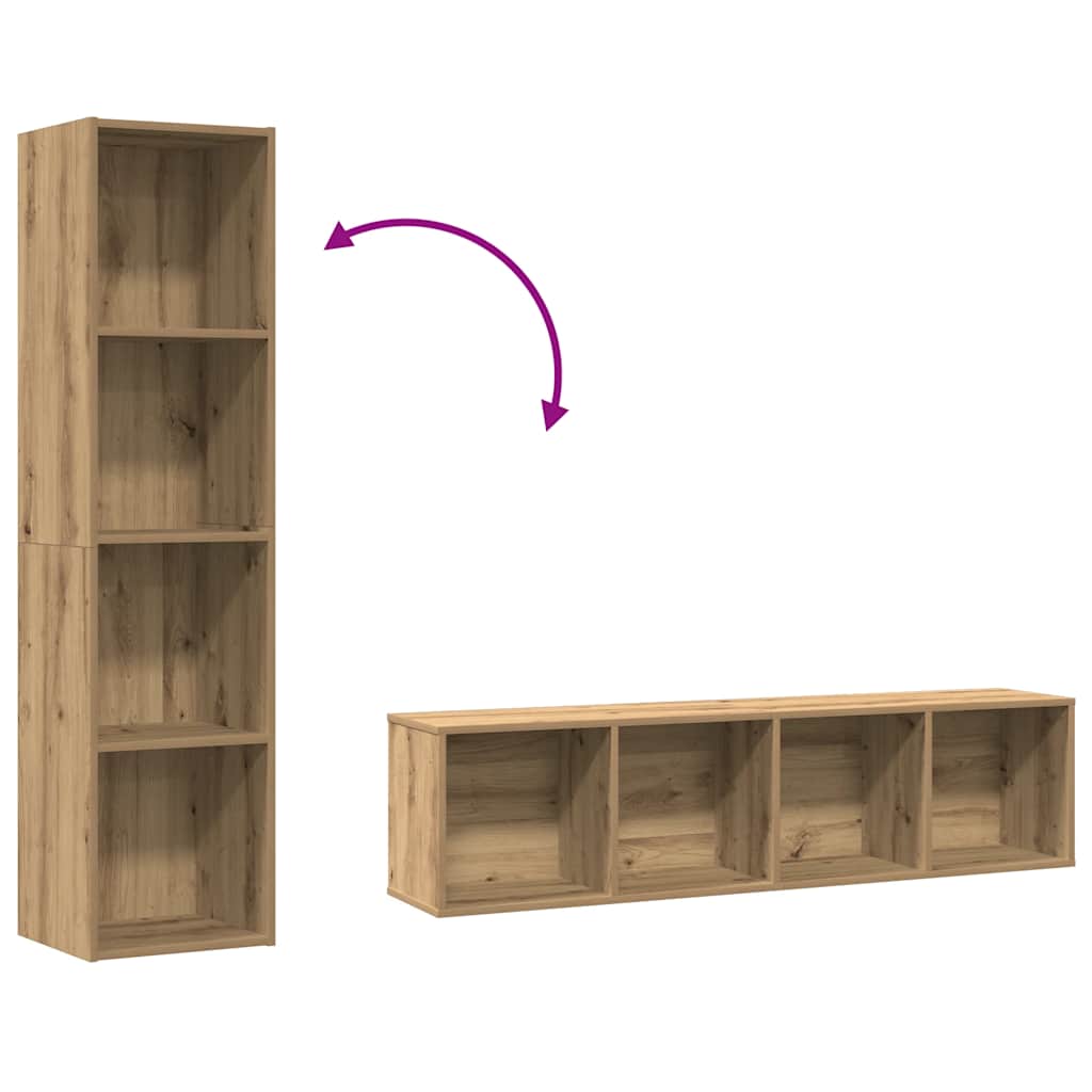 Bibliothèque/Meuble TV vieux bois 36x30x143cm bois d'ingénierie