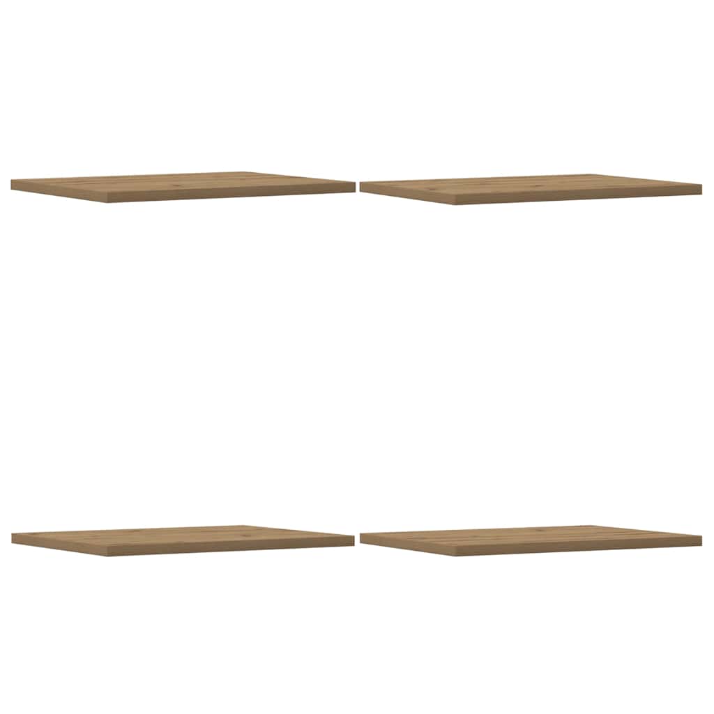 Panneau de bibliothèque 4 pcs chêne artisanal 40x30x1,5 cm