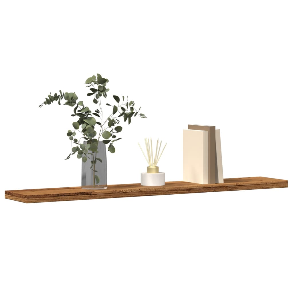 Étagères murales 4 pcs vieux bois 60x20x1,5cm bois d'ingénierie