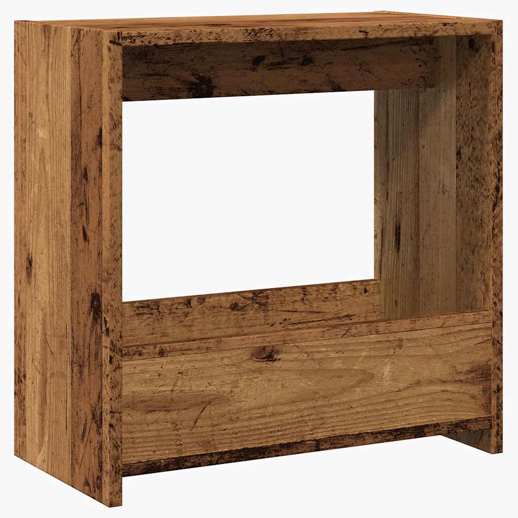 Table d'appoint vieux bois 50x26x50 cm bois d'ingénierie