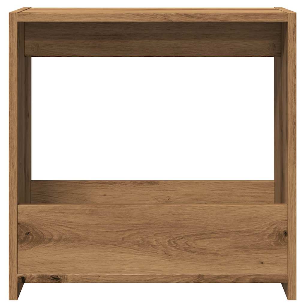 Table d'appoint chêne artisanal 50x26x50 cm bois d'ingénierie