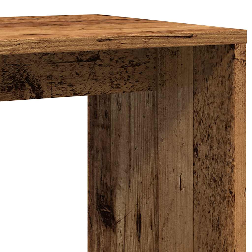 Table d'appoint vieux bois 59x36x38 cm bois d'ingénierie