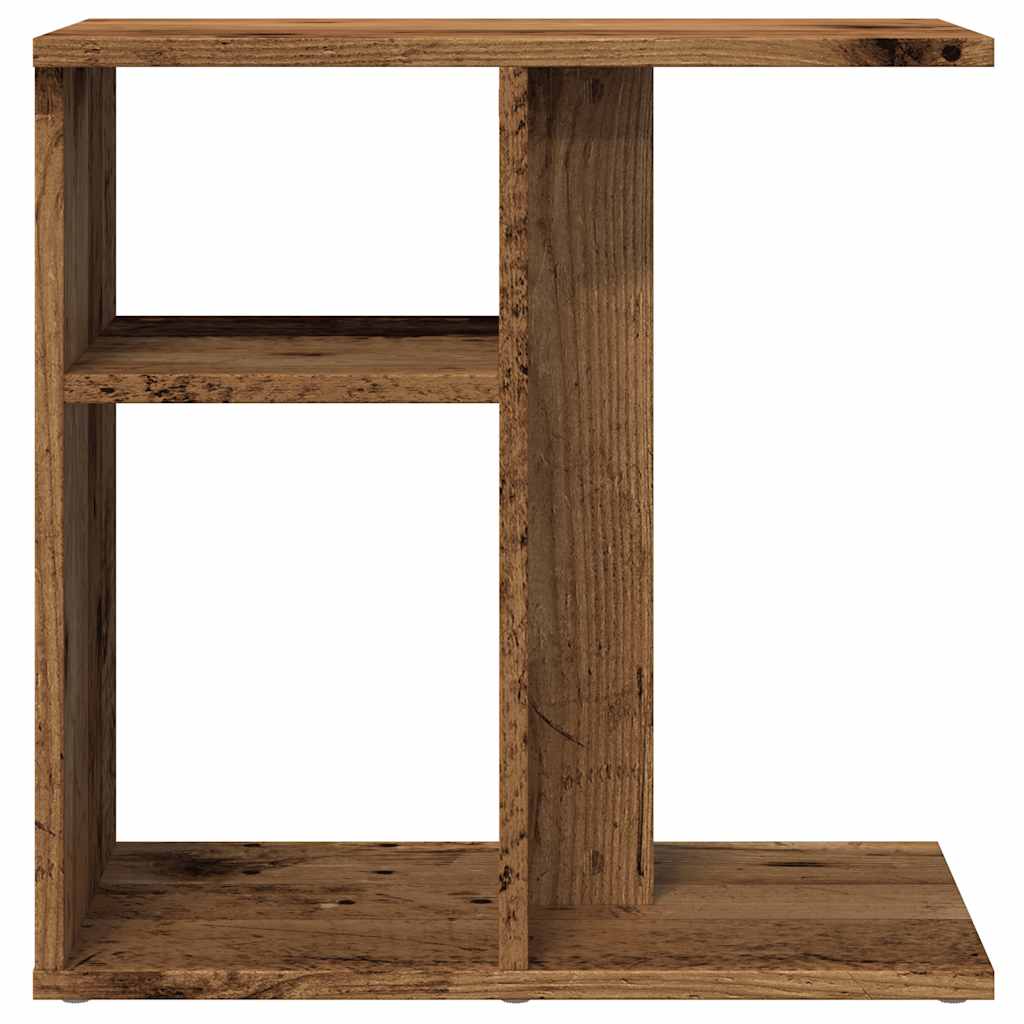 Table d'appoint vieux bois 50x30x50 cm bois d'ingénierie