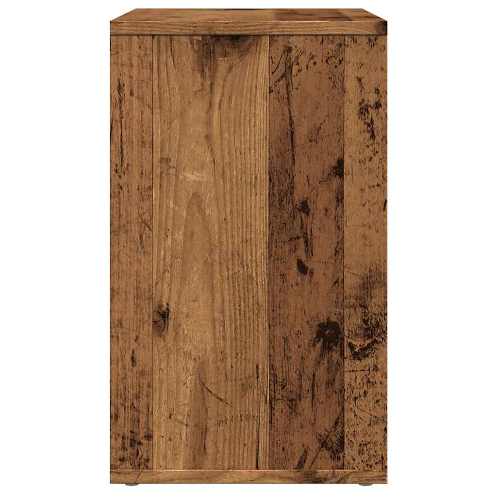 Table d'appoint vieux bois 50x30x50 cm bois d'ingénierie