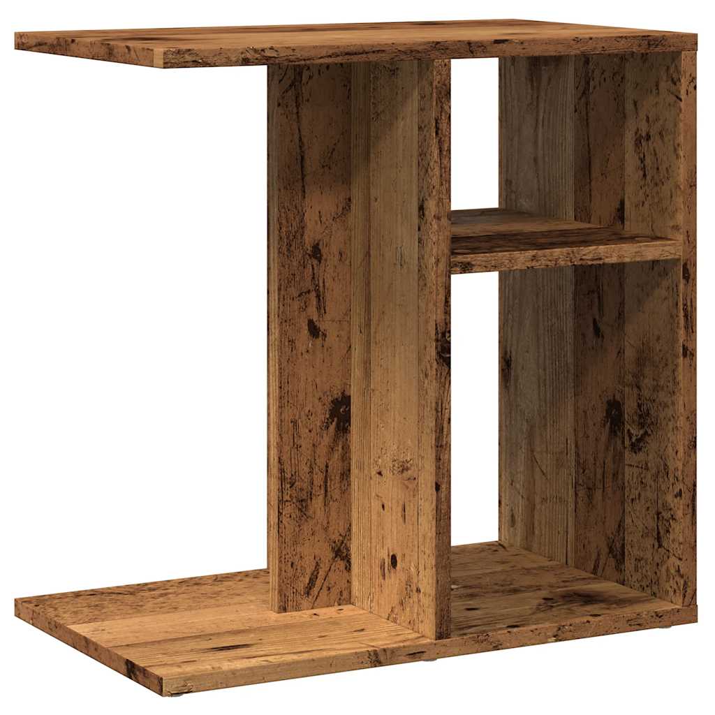 Table d'appoint vieux bois 50x30x50 cm bois d'ingénierie