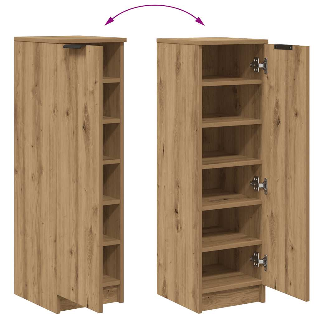 Armoire à chaussures chêne artisanal bois d'ingénierie
