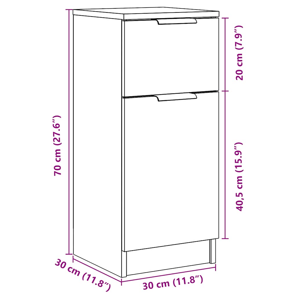 Armoire à chaussures chêne artisanal bois d'ingénierie
