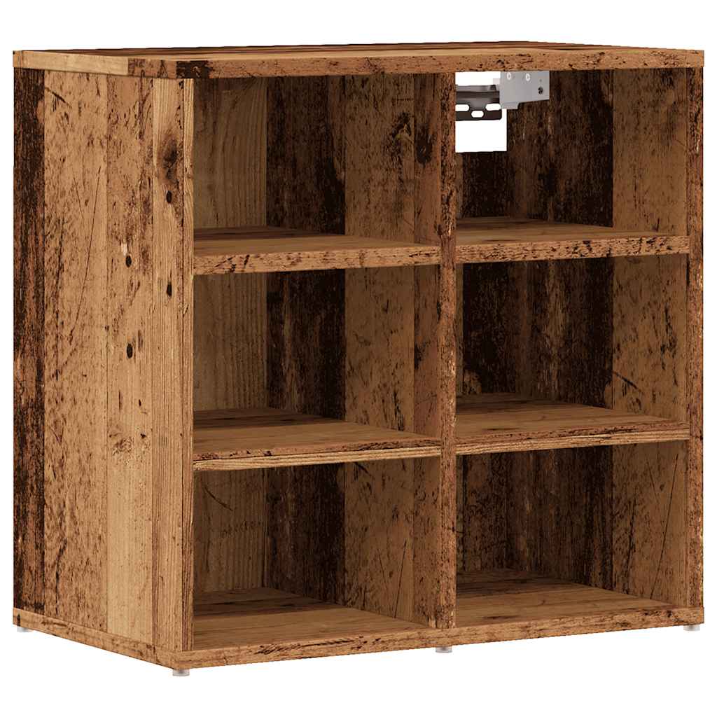 Armoire à chaussures vieux bois 52x30x50 cm