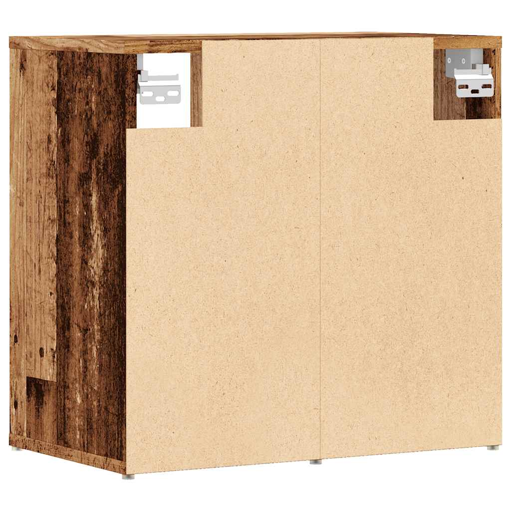 Armoire à chaussures vieux bois 52x30x50 cm