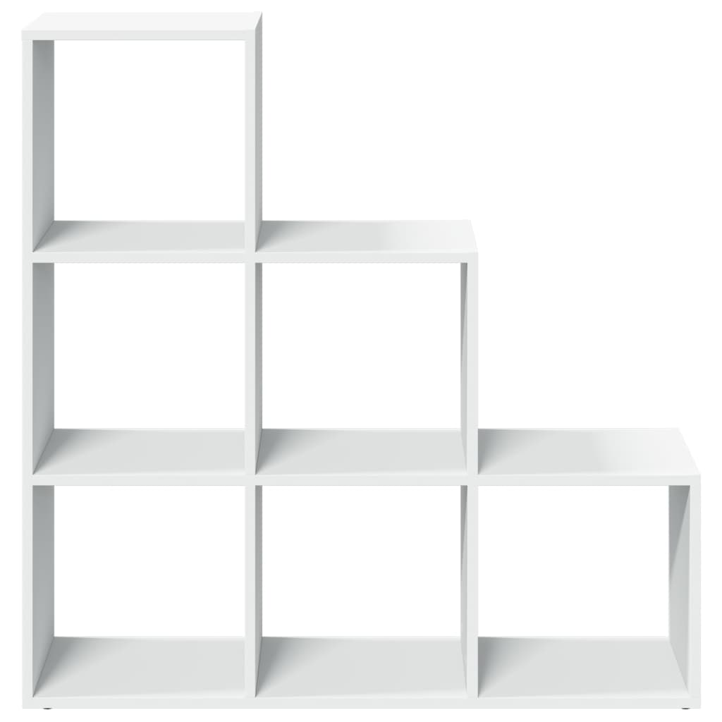 Étagère séparatrice de pièce à 3 niveaux blanc 99x29x99 cm