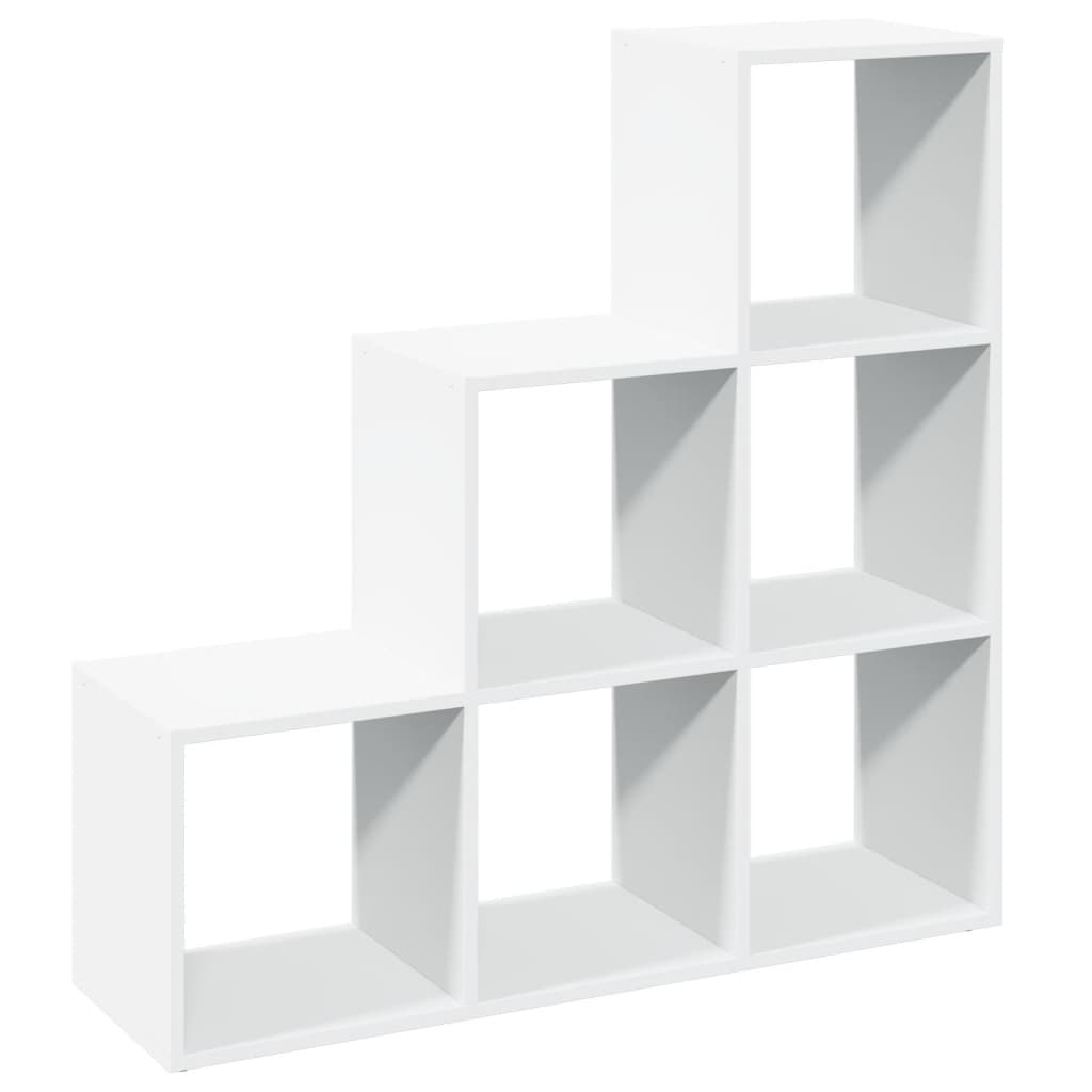 Étagère séparatrice de pièce à 3 niveaux blanc 99x29x99 cm