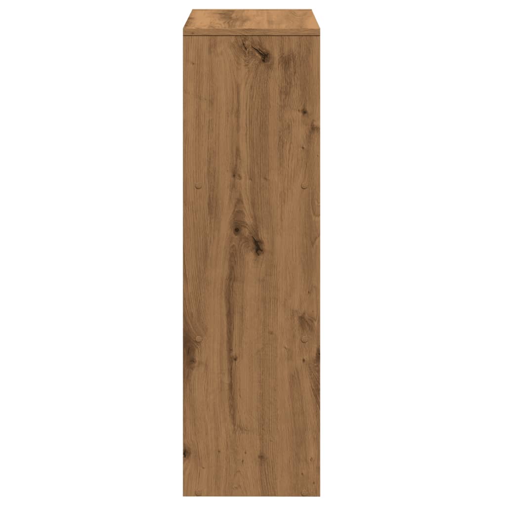 Étagère séparatrice de pièce à 3 niveaux chêne artisanal
