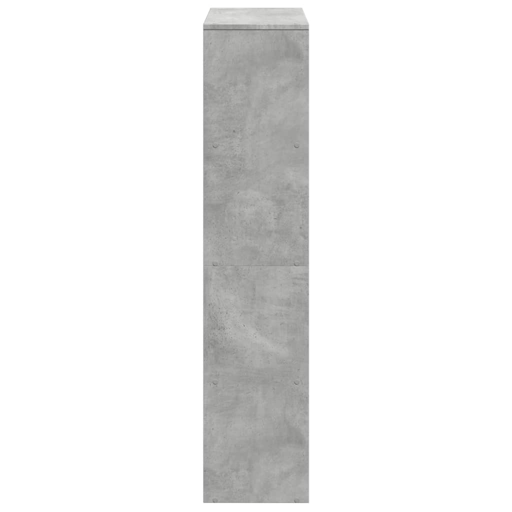 Étagère séparatrice de pièce à 4 niveaux gris béton