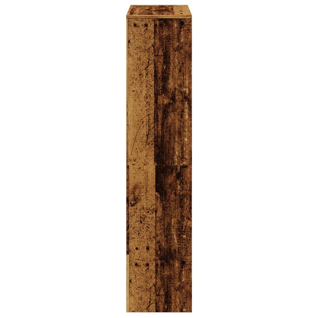 Étagère séparatrice de pièce à 4 niveaux vieux bois