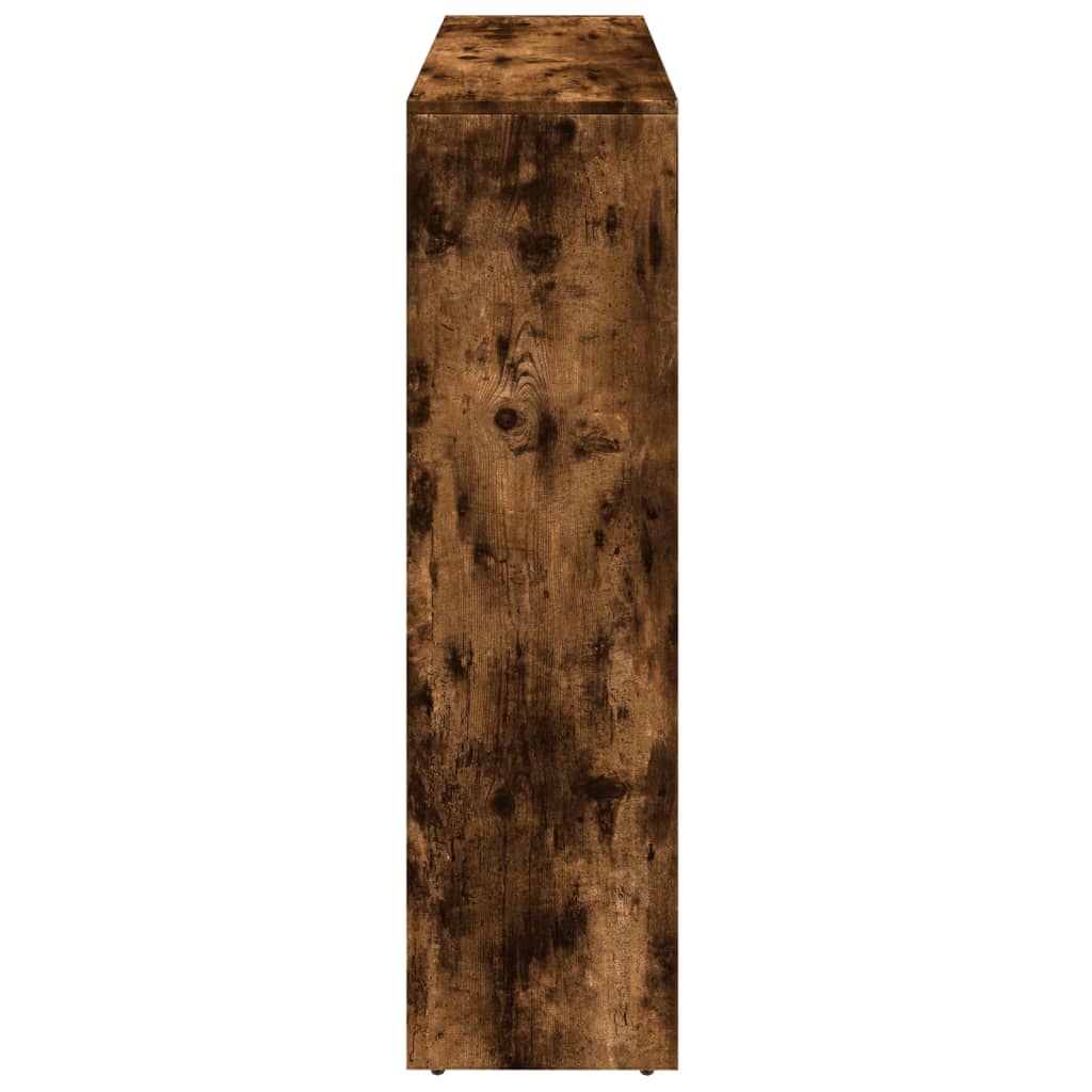 Étagère séparatrice de pièce 3 niveaux chêne fumé