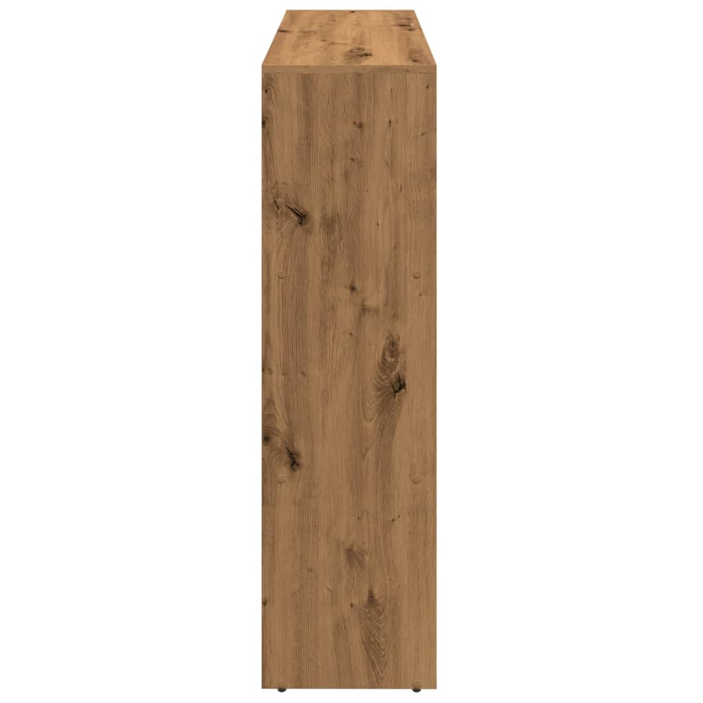 Étagère séparatrice de pièce à 3 niveaux chêne artisanal