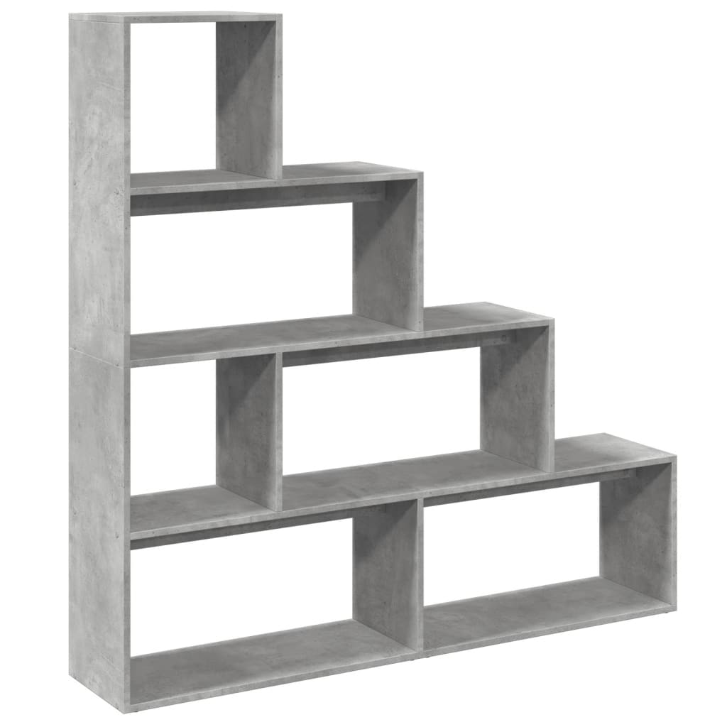 Étagère séparatrice de pièce à 4 niveaux gris béton