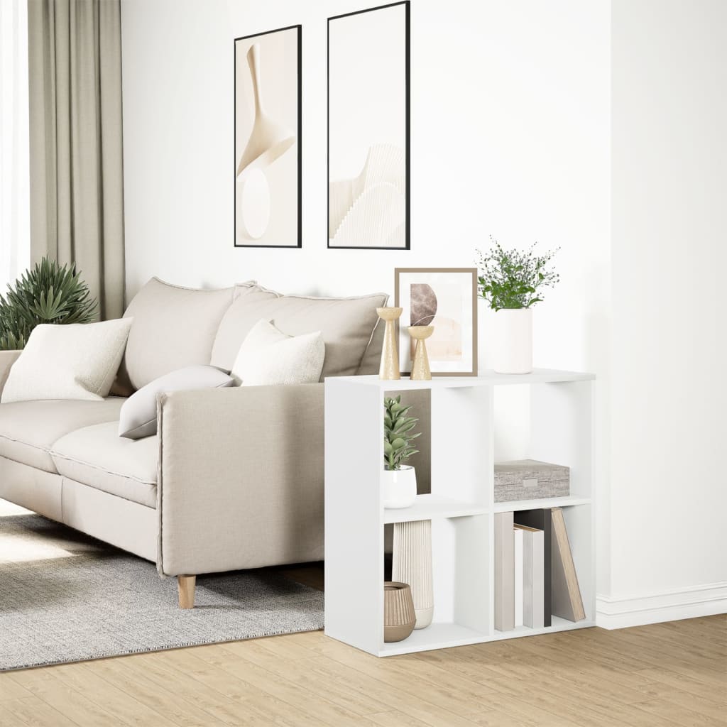 Étagère séparatrice de pièce blanc 69,5x29x69,5 cm