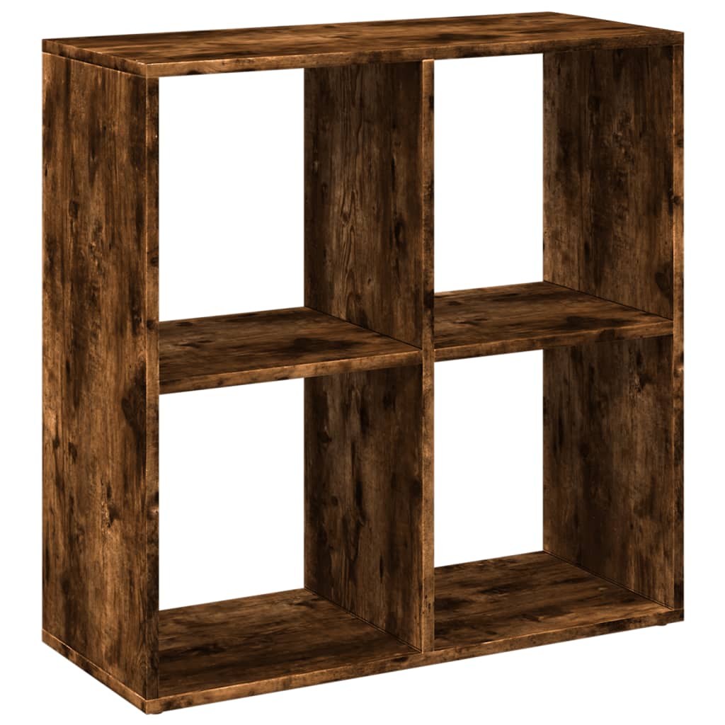 Étagère séparatrice de pièce chêne fumé 69,5x29x69,5 cm
