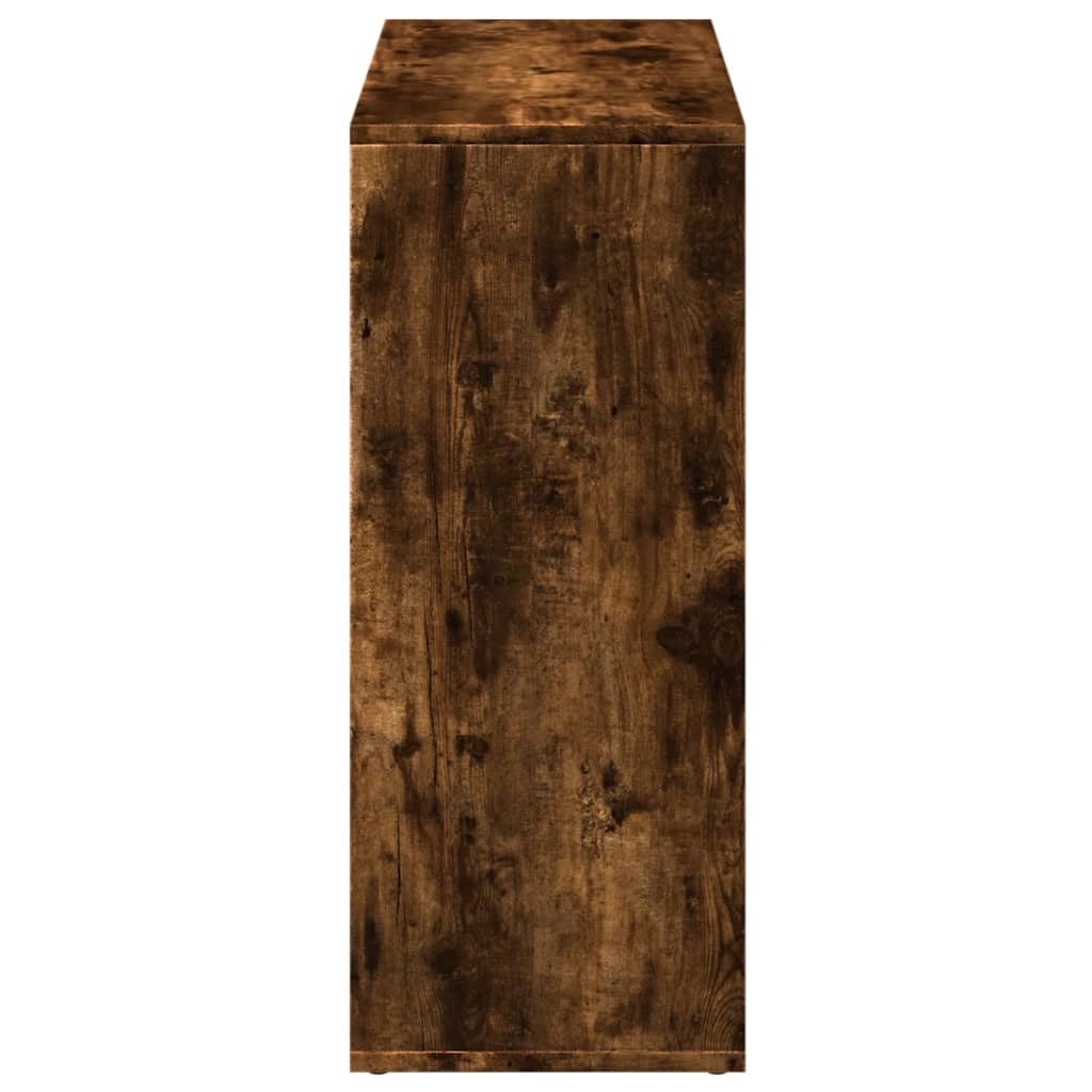 Étagère séparatrice de pièce chêne fumé 69,5x29x69,5 cm