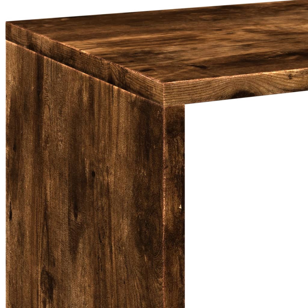 Étagère séparatrice de pièce chêne fumé 69,5x29x69,5 cm