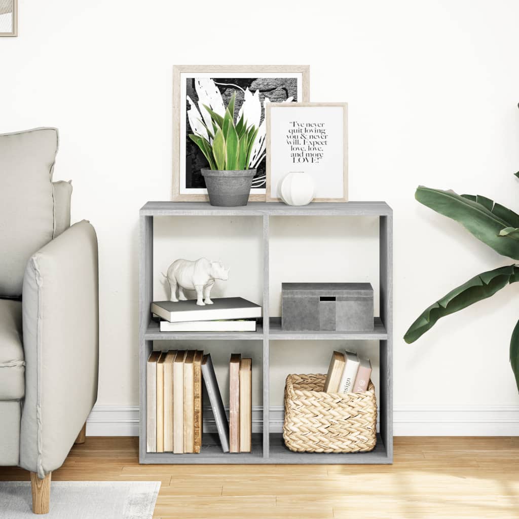 Étagère séparatrice de pièce sonoma gris 69,5x29x69,5 cm