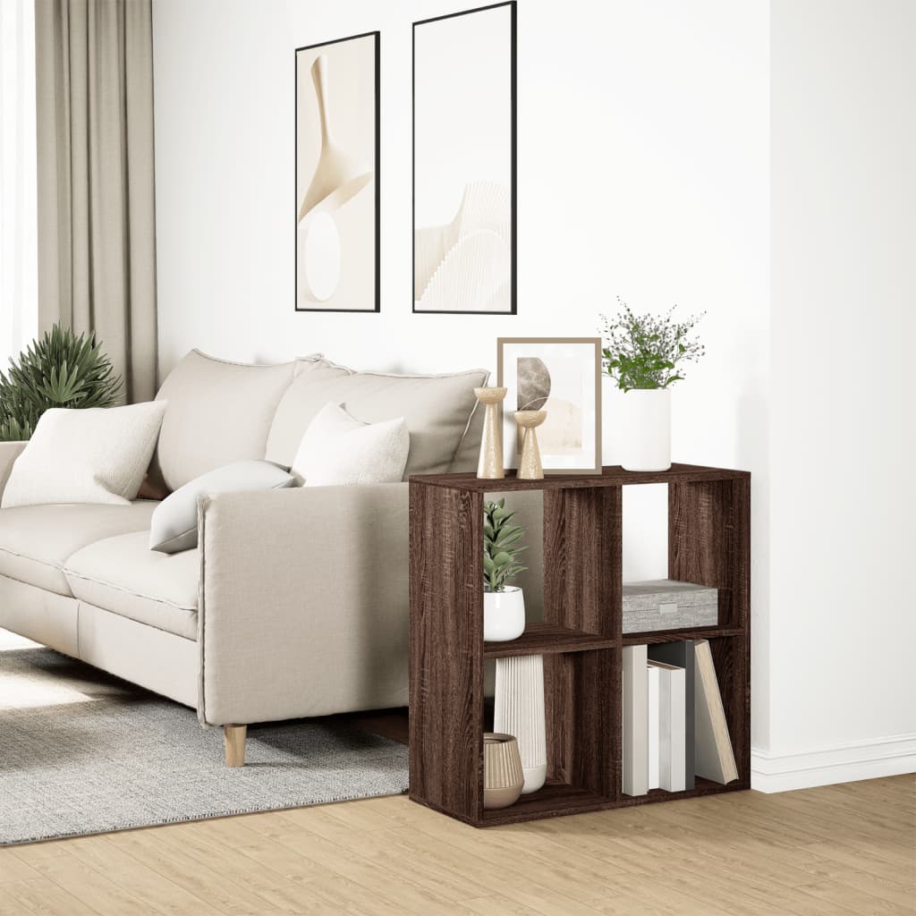 Étagère séparatrice de pièce chêne marron 69,5x29x69,5 cm