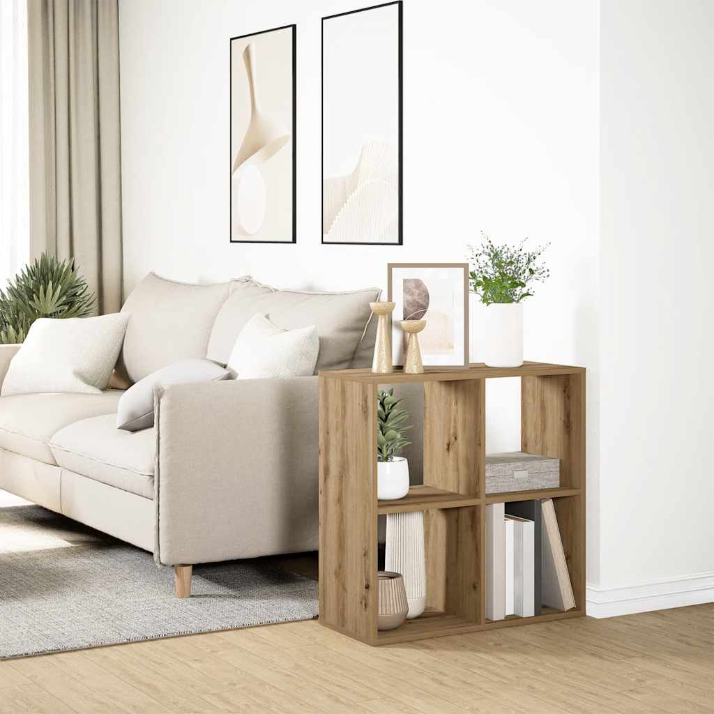 Étagère séparatrice de pièce chêne artisanal 69,5x29x69,5 cm