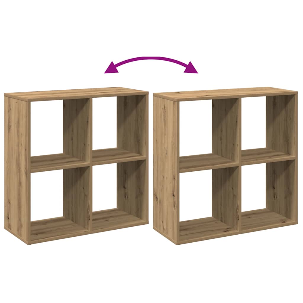 Étagère séparatrice de pièce chêne artisanal 69,5x29x69,5 cm