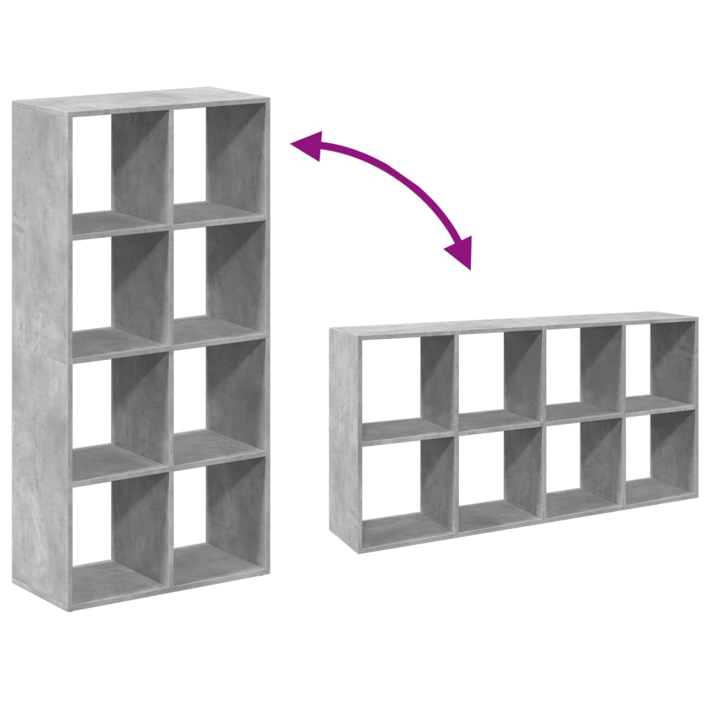 Étagère séparatrice de pièce gris béton 69,5x29x137,5 cm