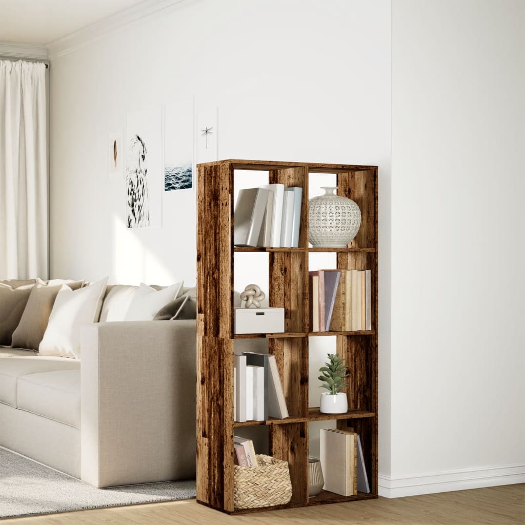 Étagère séparatrice de pièce vieux bois 69,5x29x137,5 cm