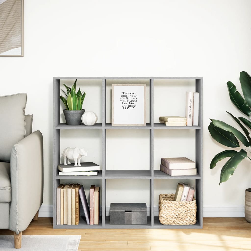 Étagère séparatrice de pièce sonoma gris 102x29x103,5 cm