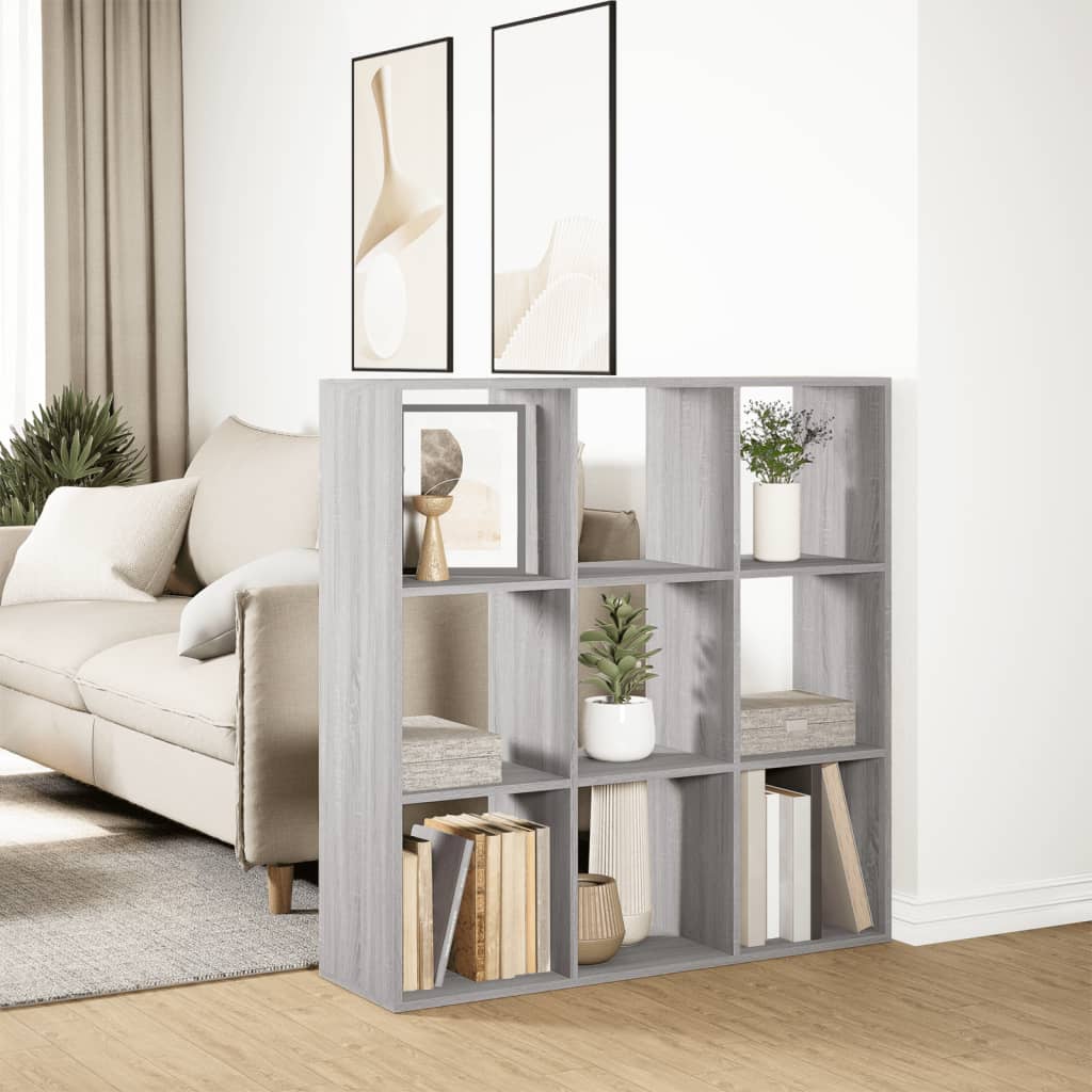 Étagère séparatrice de pièce sonoma gris 102x29x103,5 cm