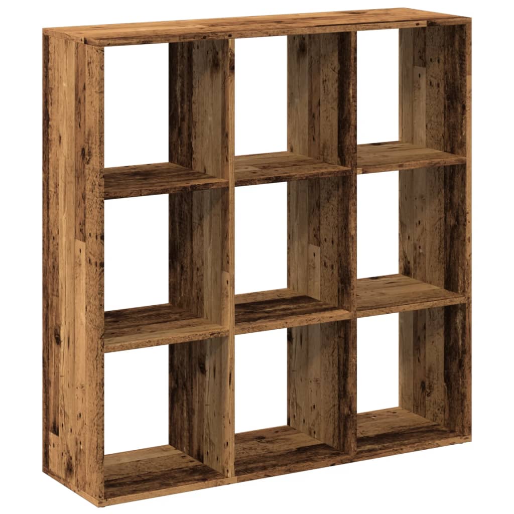 Étagère séparatrice de pièce vieux bois 102x29x103,5 cm