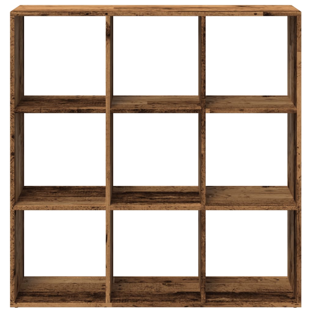 Étagère séparatrice de pièce vieux bois 102x29x103,5 cm