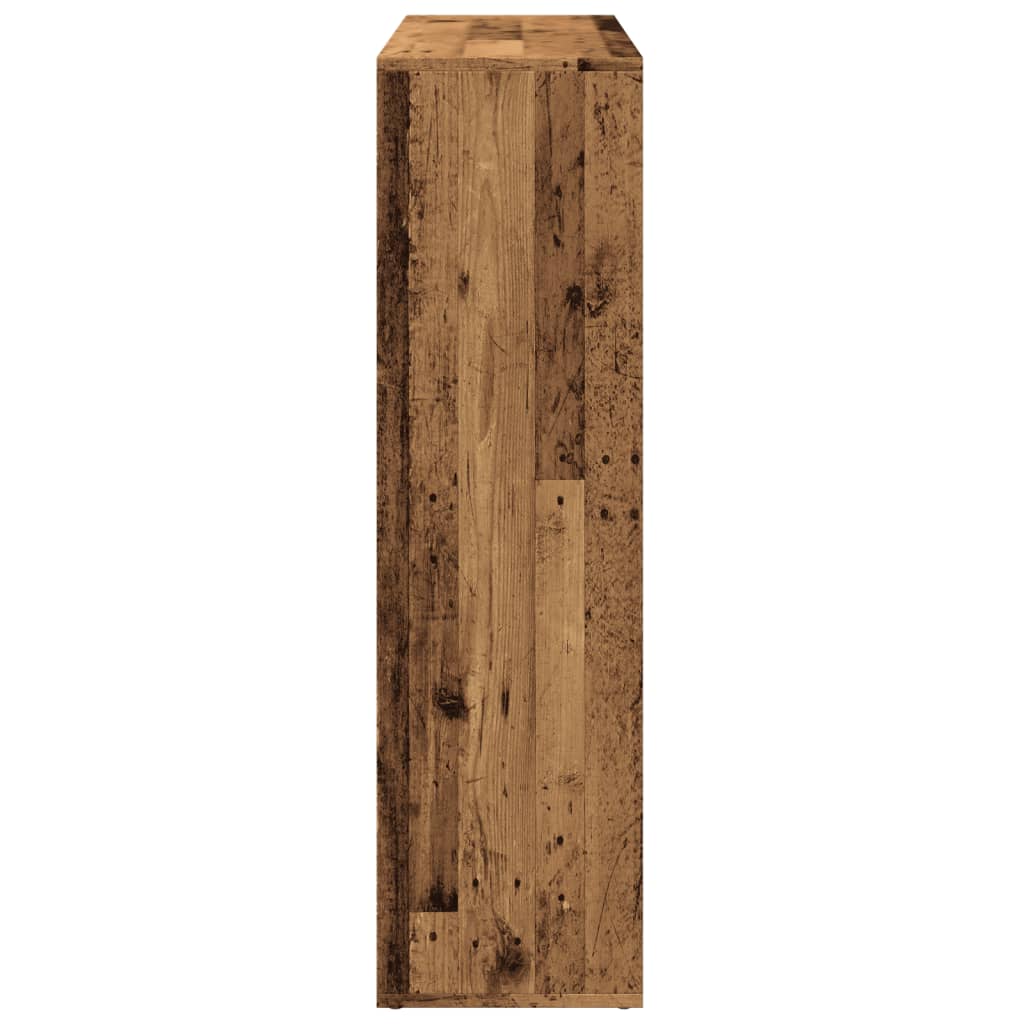 Étagère séparatrice de pièce vieux bois 102x29x103,5 cm