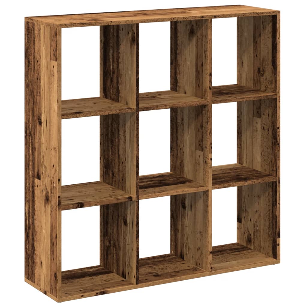 Étagère séparatrice de pièce vieux bois 102x29x103,5 cm