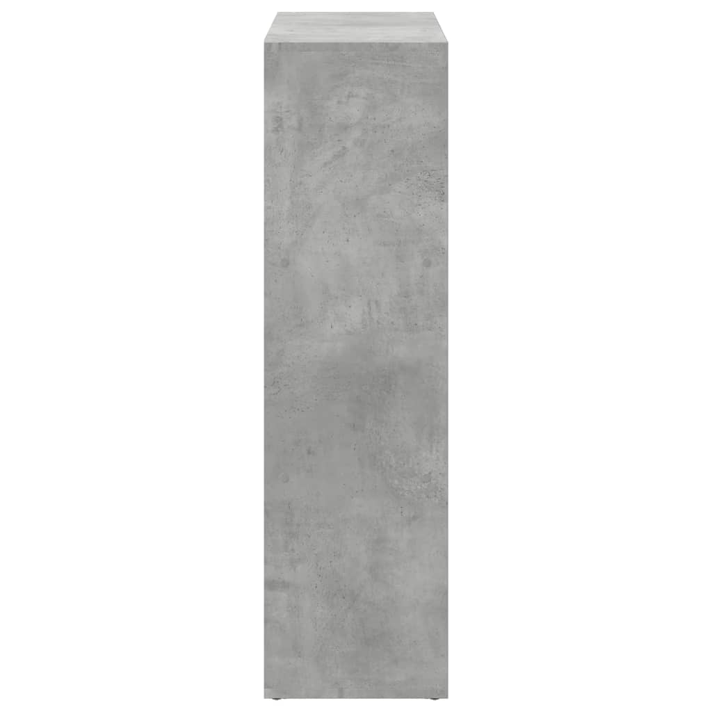 Étagère séparatrice de pièce gris béton 102x29x103,5 cm