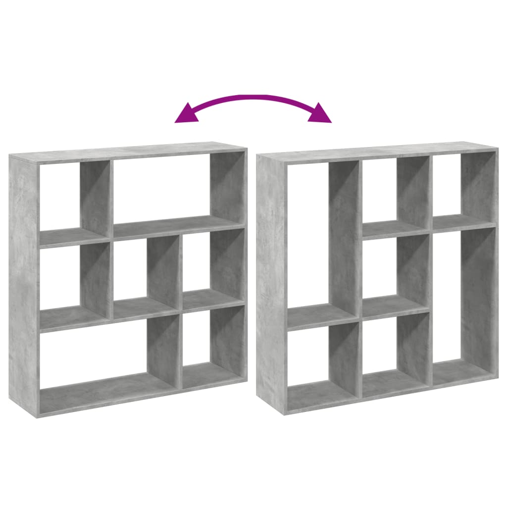 Étagère séparatrice de pièce gris béton 102x29x103,5 cm