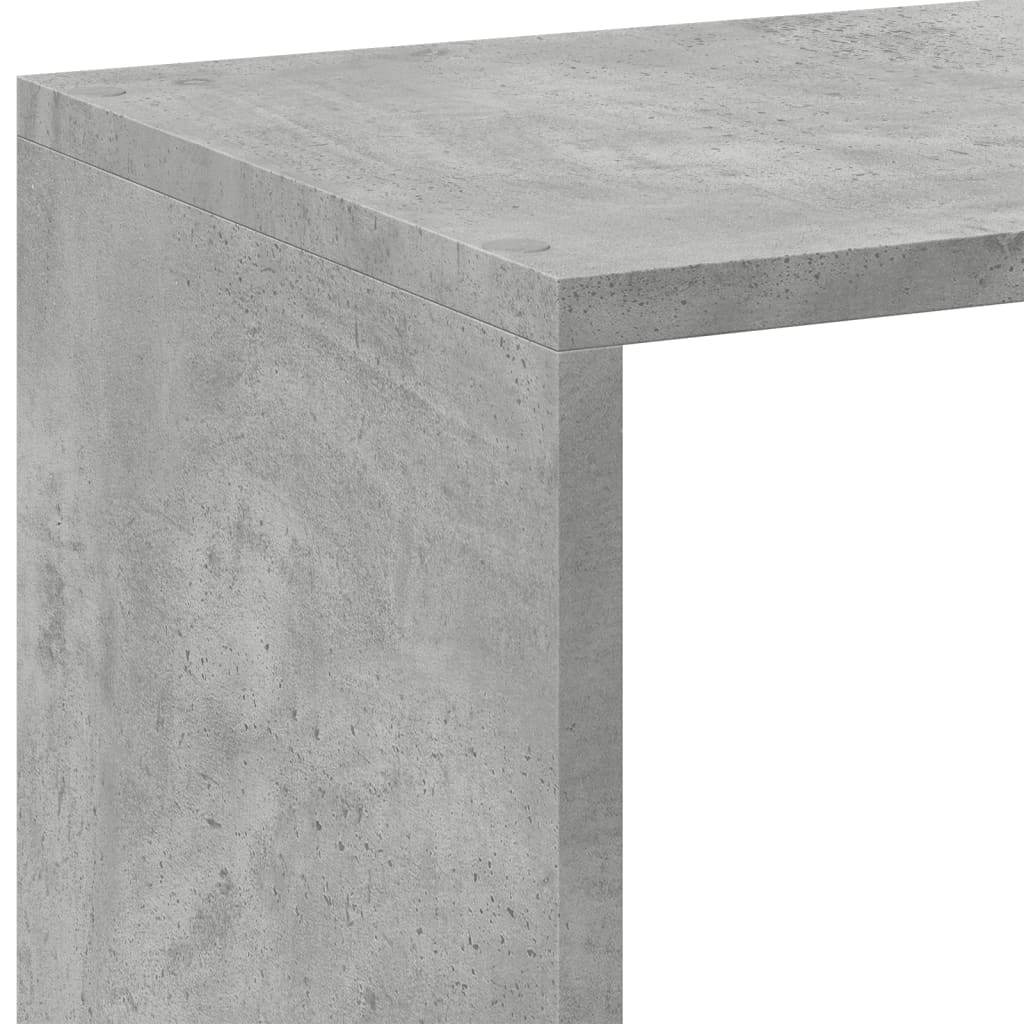 Étagère séparatrice de pièce gris béton 102x29x103,5 cm