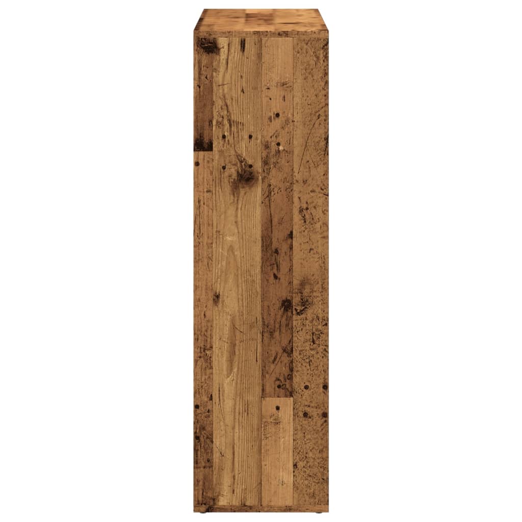 Étagère séparatrice de pièce vieux bois 102x29x103,5 cm