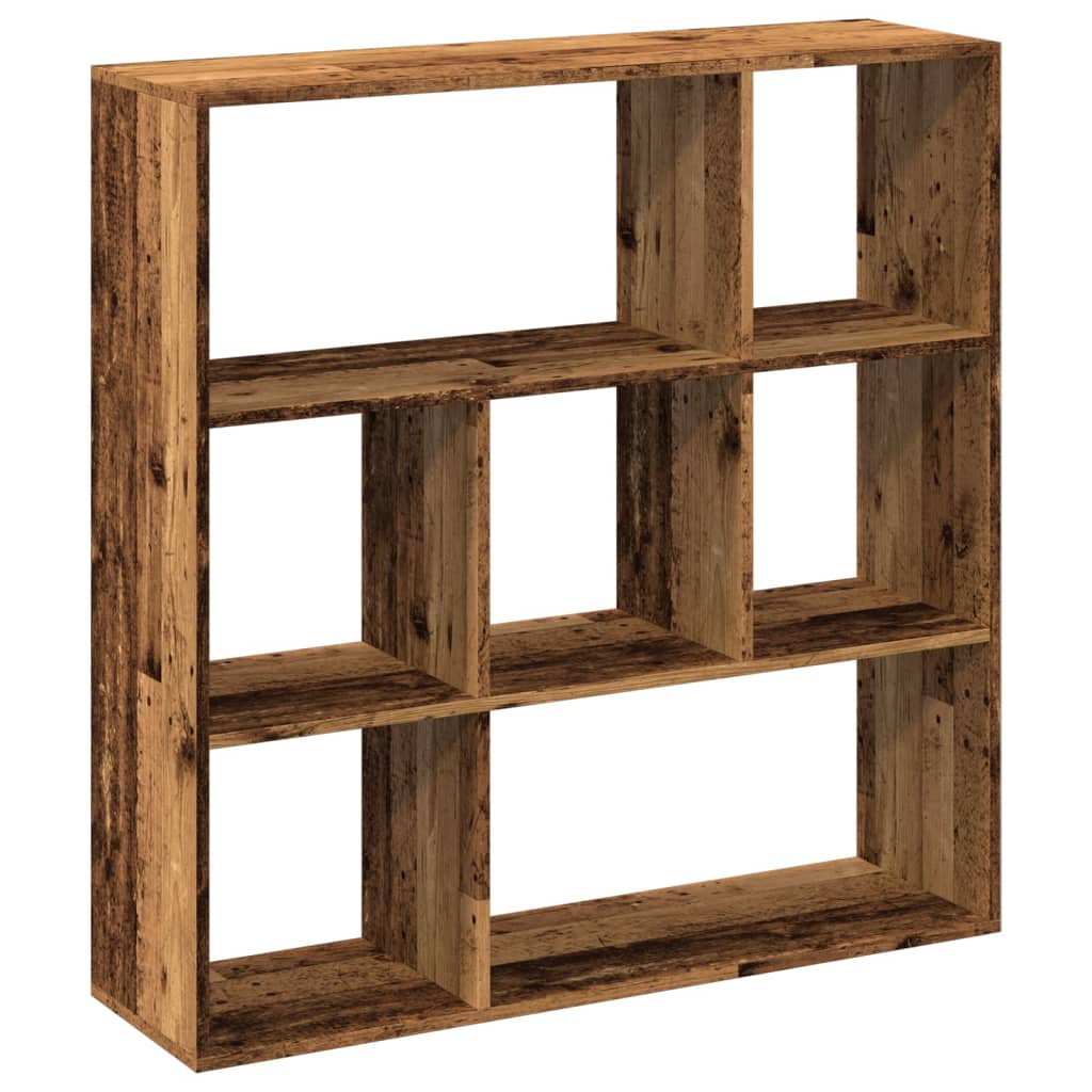 Étagère séparatrice de pièce vieux bois 102x29x103,5 cm